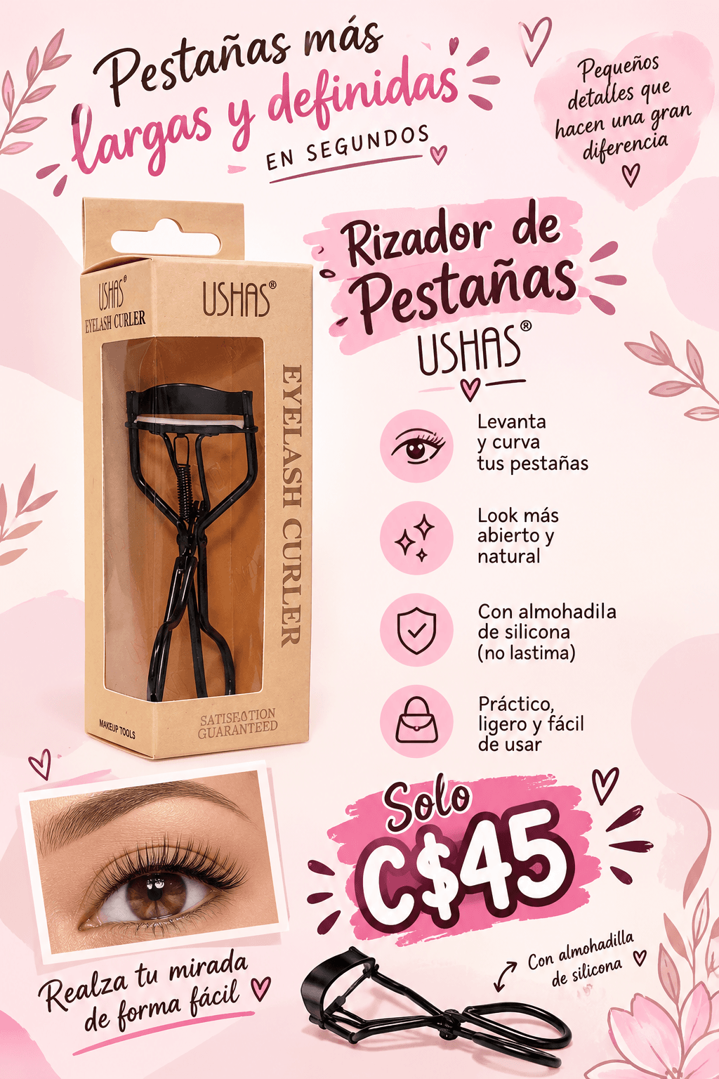 Rizador de pestañas, Usha