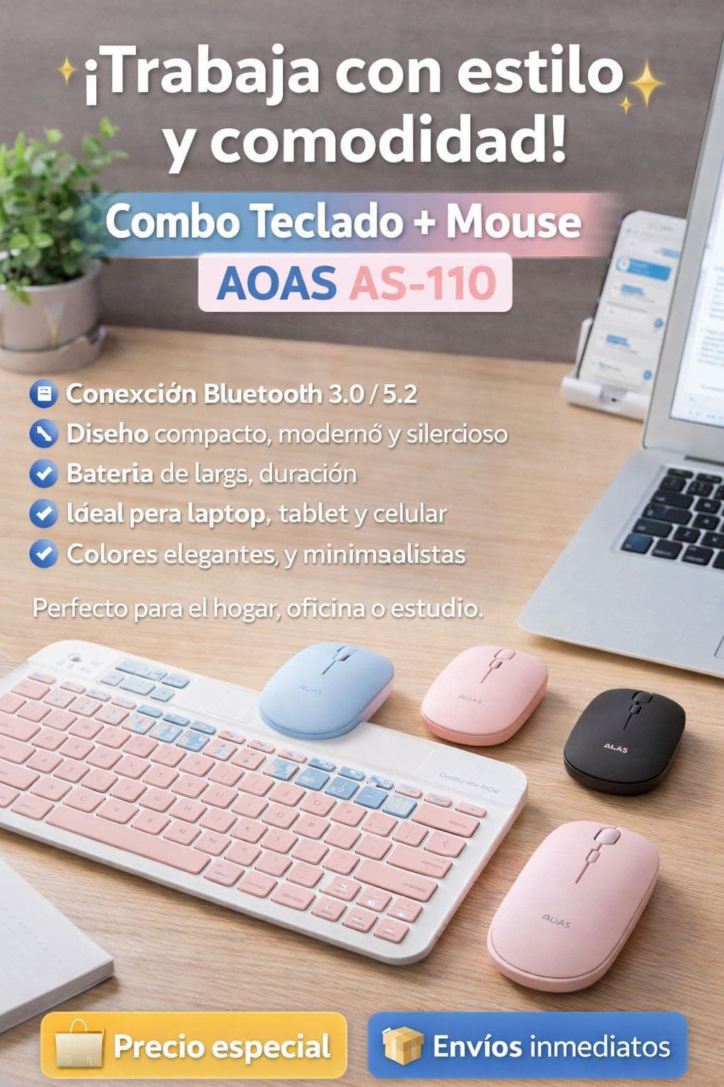 Mini teclado Bluetooth
