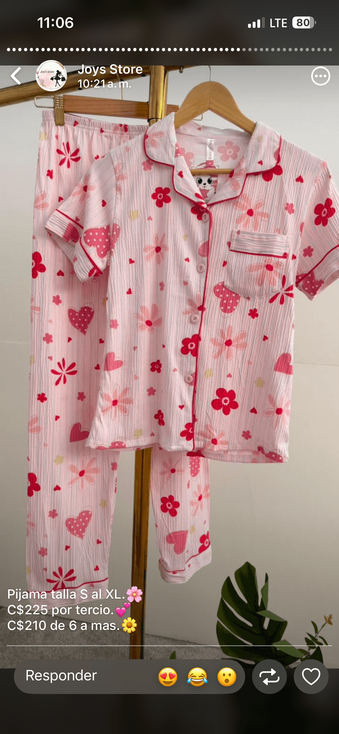 Pijamas desde la S hasta XL